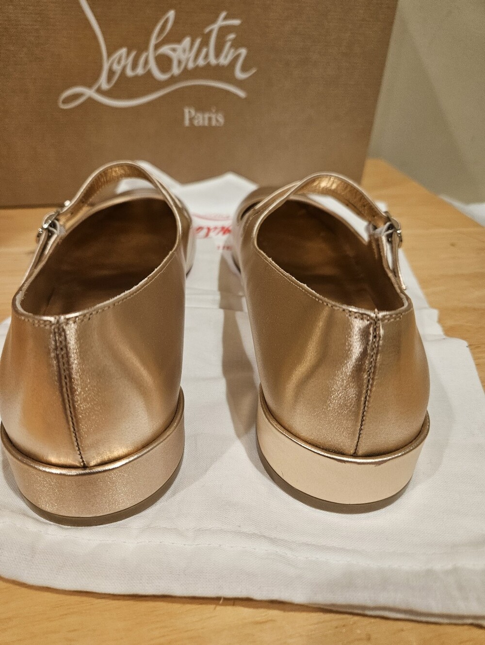 Christian Louboutin Sweet Jane Flat Women's Leather Leche Shoe Size 38.5/ US 8.5 - Picture 4 of 8
